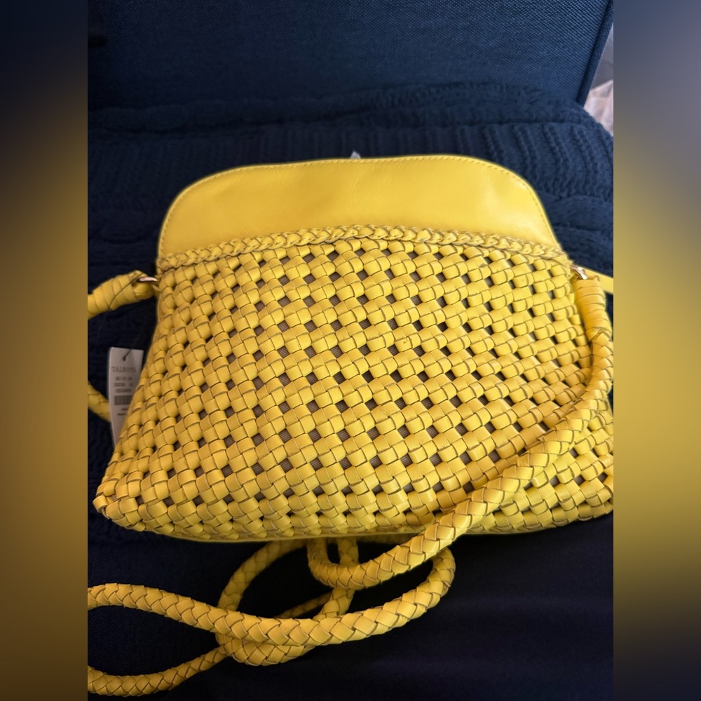 Talbots crossbody purse NWT, bright yellow